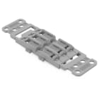 WAGO ELETTRONICA - Supporto di montaggio con piastra antistrappo.3 poli.per connettore di giunzione in linea con leva.grigio