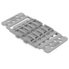 WAGO ELETTRONICA - Supporto di montaggio con piastra antistrappo.5 poli.per connettore di giunzione in linea con leva.grigio