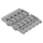 WAGO ELETTRONICA - Supporto di montaggio.5 poli.per connettore di giunzione in linea con leva.grigio 221-2525