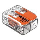 WAGO ELETTRONICA - Connettore di giunzione COMPACT.per tutti i tipi di conduttore.max. 4 mm².trasparente