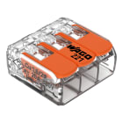 WAGO ELETTRONICA - Connettore di giunzione COMPACT.per tutti i tipi di conduttore.max. 4 mm².trasparente