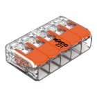 WAGO ELETTRONICA - Connettore di giunzione COMPACT.per tutti i tipi di conduttore.max. 4 mm².trasparente