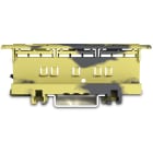 WAGO ELETTRONICA - Supporto di montaggio.Serie 221 - 6 mm².per montaggio su guida DIN-35/montaggio a vite.grigio scuro-giallo 221-510/000-053