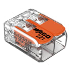WAGO ELETTRONICA - Connettore di giunzione COMPACT.per tutti i tipi di conduttore.max. 6 mm².trasparente