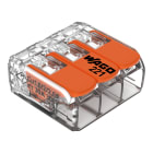 WAGO ELETTRONICA - Connettore di giunzione COMPACT.per tutti i tipi di conduttore.max. 6 mm².trasparente