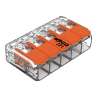 WAGO ELETTRONICA - Connettore di giunzione COMPACT.per tutti i tipi di conduttore.max. 6 mm².trasparente