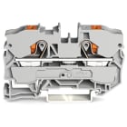 WAGO ELETTRONICA - Morsetto passante per 2 conduttori.con pulsante.10 mm².grigio 2210-1201