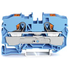 WAGO ELETTRONICA - Morsetto passante per 2 conduttori.con pulsante.10 mm².blu