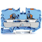 WAGO ELETTRONICA - Morsetto passante per 2 conduttori.con pulsante.10 mm².blu