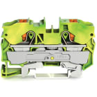 WAGO ELETTRONICA - Morsetto di terra per 2 conduttori.con pulsante.10 mm².verde-giallo
