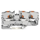 WAGO ELETTRONICA - Morsetto passante per 3 conduttori.con pulsante.10 mm².grigio