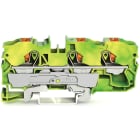 WAGO ELETTRONICA - Morsetto di terra per 3 conduttori.con pulsante.10 mm².verde-giallo