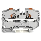 WAGO ELETTRONICA - Morsetto passante per 2 conduttori.con pulsante.16 mm².grigio 2216-1201