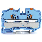 WAGO ELETTRONICA - Morsetto passante per 2 conduttori.con pulsante.16 mm².blu 2216-1204