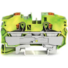 WAGO ELETTRONICA - Morsetto di terra per 2 conduttori.con pulsante.16 mm².verde-giallo