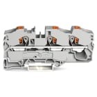 WAGO ELETTRONICA - Morsetto passante per 3 conduttori.con pulsante.16 mm².grigio 2216-1301
