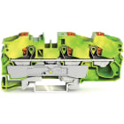 WAGO ELETTRONICA - Morsetto di terra per 3 conduttori.con pulsante.16 mm².verde-giallo