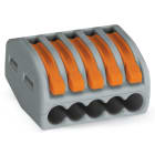 WAGO ELETTRONICA - Connettore di giunzione CLASSIC.per tutti i tipi di conduttore.max. 4 mm².grigio 222-415