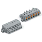 WAGO ELETTRONICA - Spina femmina per 1 conduttore.pulsante.Push-in CAGE CLAMP®.grigio
