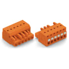 WAGO ELETTRONICA - Spina femmina per 1 conduttore.pulsante.Push-in CAGE CLAMP®.arancione