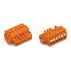 WAGO ELETTRONICA - Spina femmina per 1 conduttore.pulsante.Push-in CAGE CLAMP®.arancione