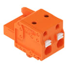 WAGO ELETTRONICA - Spina femmina per 1 conduttore.pulsante.Push-in CAGE CLAMP®.arancione 2231-702/008-000