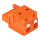 WAGO ELETTRONICA - Spina femmina per 1 conduttore.pulsante.Push-in CAGE CLAMP®.arancione