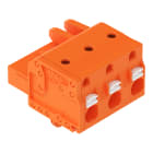 WAGO ELETTRONICA - Spina femmina per 1 conduttore.pulsante.Push-in CAGE CLAMP®.arancione
