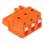 WAGO ELETTRONICA - Spina femmina per 1 conduttore.pulsante.Push-in CAGE CLAMP®.arancione