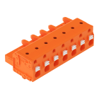 WAGO ELETTRONICA - Spina femmina per 1 conduttore.pulsante.Push-in CAGE CLAMP®.arancione
