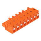 WAGO ELETTRONICA - Spina femmina per 1 conduttore.pulsante.Push-in CAGE CLAMP®.arancione
