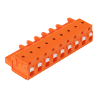 WAGO ELETTRONICA - Spina femmina per 1 conduttore.pulsante.Push-in CAGE CLAMP®.arancione