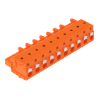 WAGO ELETTRONICA - Spina femmina per 1 conduttore.pulsante.Push-in CAGE CLAMP®.arancione