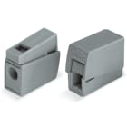 WAGO ELETTRONICA - Connettore per illuminazione.pulsante lato lampada.Lato lampada: per tutti i tipi di conduttore.grigio