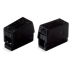 WAGO ELETTRONICA - Connettore per illuminazione per 2 conduttori.pulsante lato lampada.Lato lampada: per tutti i tipi di conduttore.nero