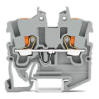 WAGO ELETTRONICA - Morsetto miniaturizzato passante per 2 conduttori.con pulsante.1 mm².grigio