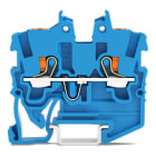 WAGO ELETTRONICA - Morsetto miniaturizzato passante per 2 conduttori.con pulsante.1 mm².blu