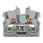 WAGO ELETTRONICA - Morsetto miniaturizzato passante per 2 conduttori.con pulsante.1 mm².grigio