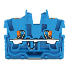 WAGO ELETTRONICA - Morsetto miniaturizzato passante per 2 conduttori.con pulsante.1 mm².blu