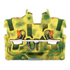 WAGO ELETTRONICA - Morsetto miniaturizzato passante per 2 conduttori.con pulsante.1 mm².verde-giallo