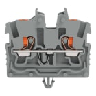 WAGO ELETTRONICA - Morsetto miniaturizzato passante per 2 conduttori.con pulsante.1 mm².grigio