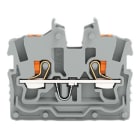 WAGO ELETTRONICA - Morsetto miniaturizzato passante per 2 conduttori.con pulsante.1 mm².grigio