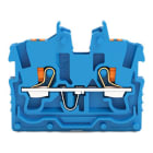 WAGO ELETTRONICA - Morsetto miniaturizzato passante per 2 conduttori.con pulsante.1 mm².blu
