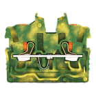 WAGO ELETTRONICA - Morsetto miniaturizzato passante per 2 conduttori.con pulsante.1 mm².verde-giallo