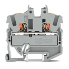 WAGO ELETTRONICA - Morsetto miniaturizzato passante per 2 conduttori.con pulsante.2,5 mm².grigio