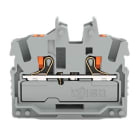 WAGO ELETTRONICA - Morsetto miniaturizzato passante per 2 conduttori.con pulsante.2,5 mm².grigio