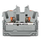 WAGO ELETTRONICA - Morsetto miniaturizzato passante per 2 conduttori.con pulsante.2,5 mm².grigio