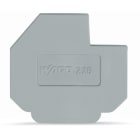 WAGO ELETTRONICA - Piastra terminale.per 630 V, dimensioni di taglio L1.spessore 1,5 mm.grigio