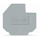 WAGO ELETTRONICA - Piastra terminale.per 630 V, dimensioni di taglio L1.spessore 1,5 mm.grigio 226-110