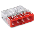 WAGO ELETTRONICA - Connettore di giunzione COMPACT.per conduttori rigidi.max. 2,5 mm².trasparente